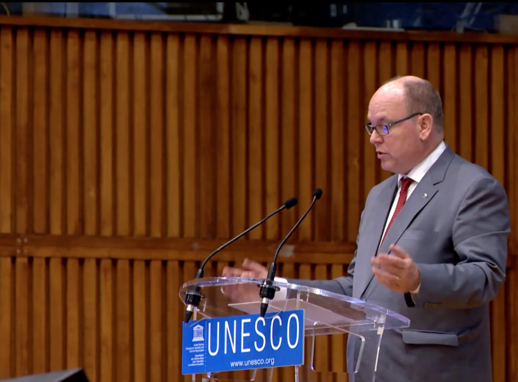 Prince Albert Awarded during UNESCO Celebrations in Paris