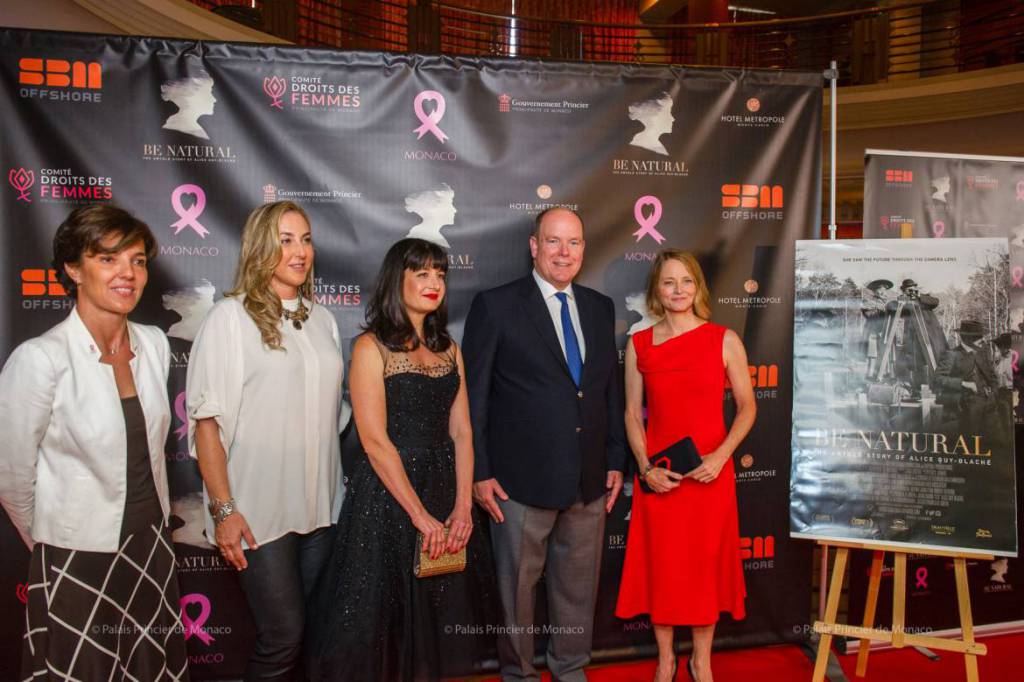 Prince Albert meets Jodie Foster for Pink Ribbon