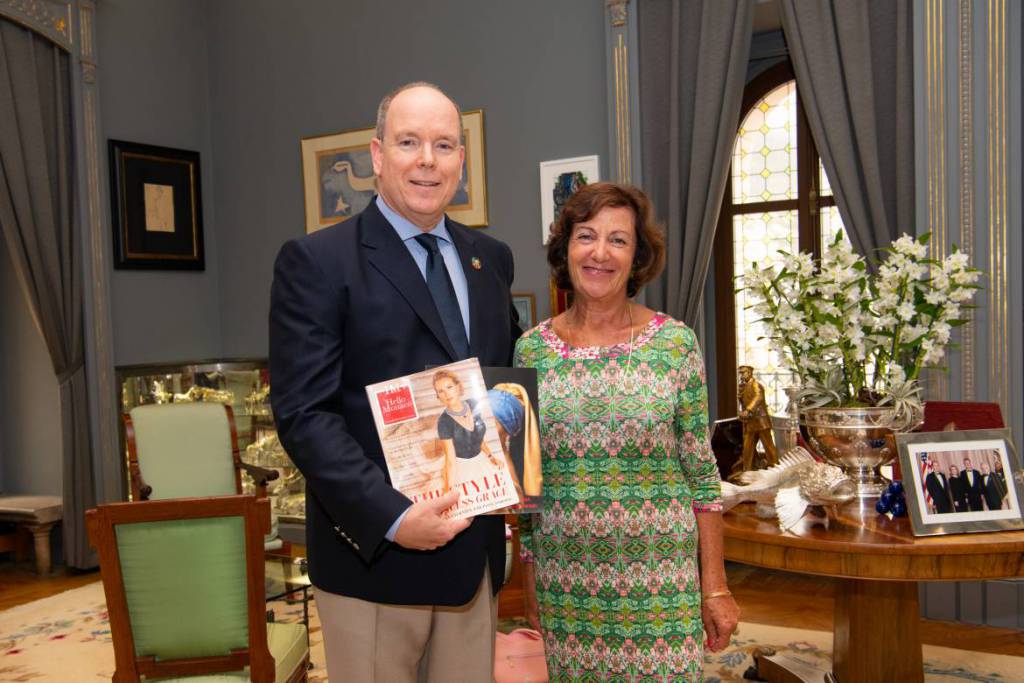 Prince Albert on his mother, Princess Grace