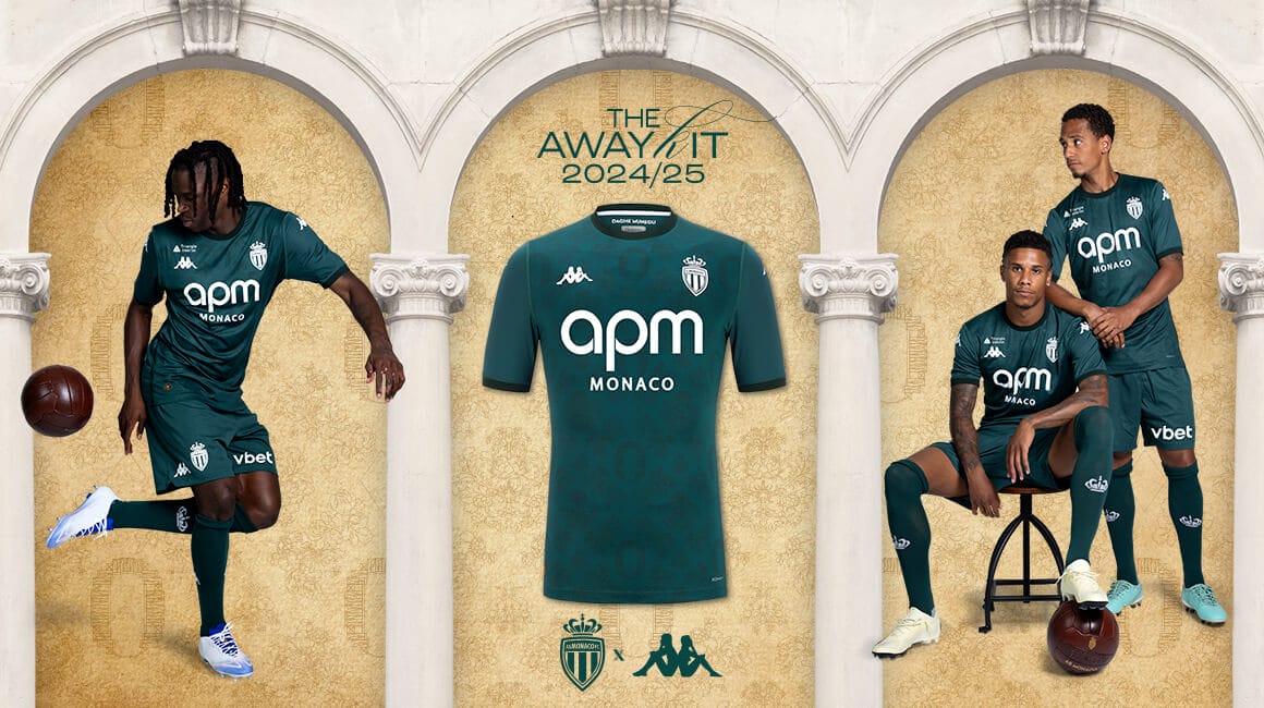 AS Monaco unveil its new away kit for the Centenary season