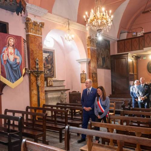 Prince Albert II inaugurates Historical Churches damaged by Storm Alex