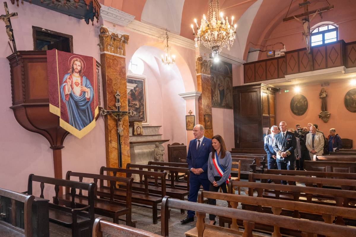 Prince Albert II inaugurates Historical Churches damaged by Storm Alex