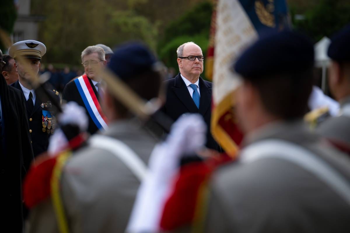 Prince Albert II and Pierre Casiraghi honour Remembrance Day in Compiègne