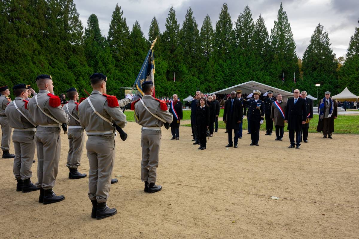 Prince Albert II and Pierre Casiraghi honour Remembrance Day in Compiègne