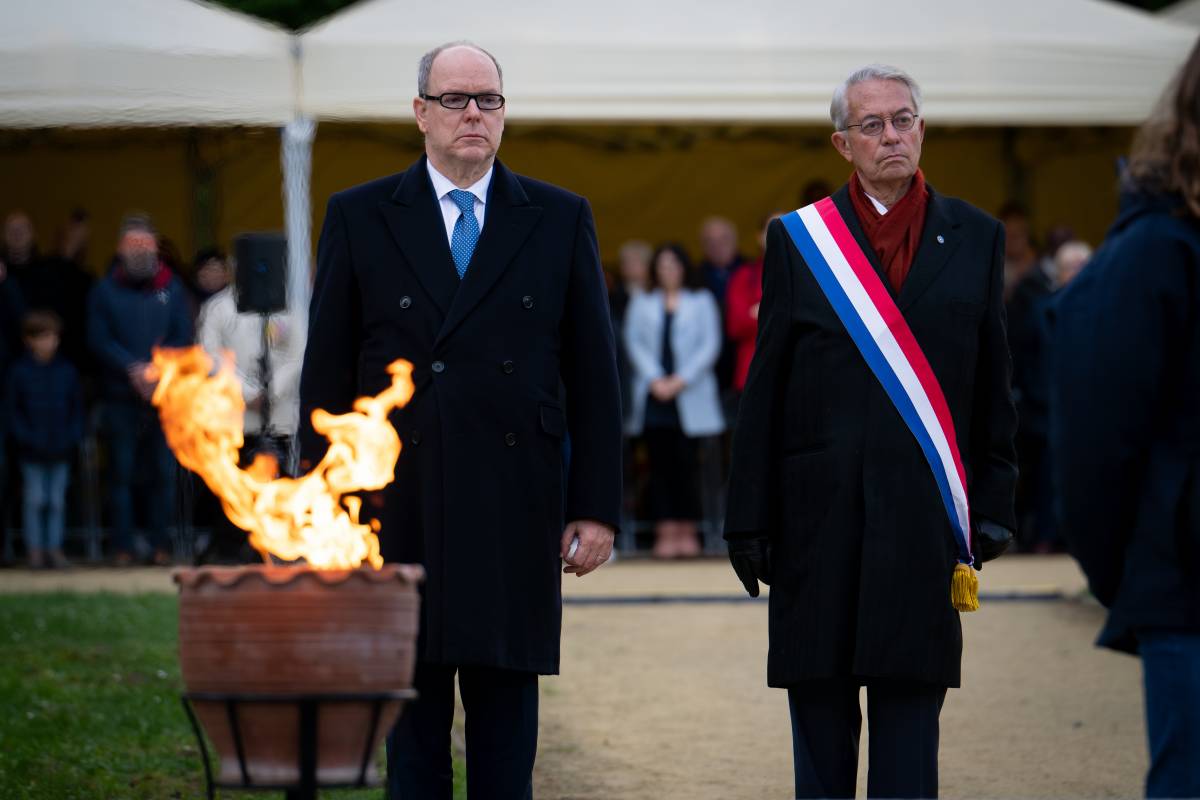 Prince Albert II and Pierre Casiraghi honour Remembrance Day in Compiègne