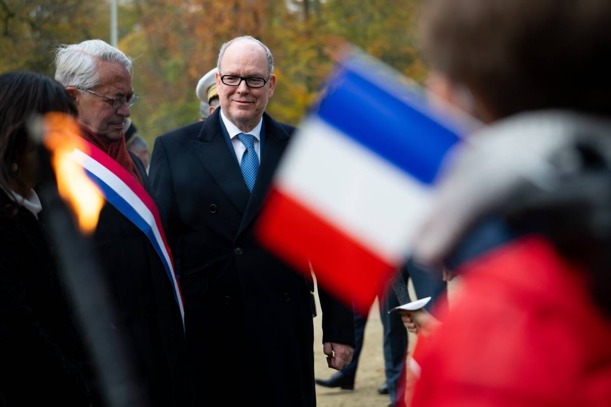 Prince Albert II and Pierre Casiraghi honour Remembrance Day in Compiègne