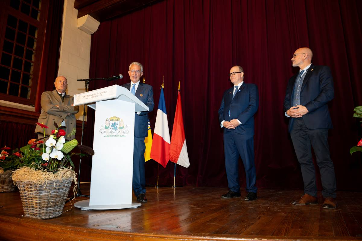 Prince Albert II and Pierre Casiraghi honour Remembrance Day in Compiègne